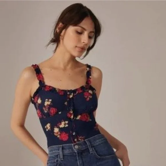 Favorite Daughter Xs floral top NWT - Picture 1 of 5
